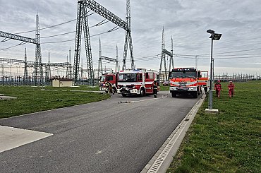 V rozvodně Kočín proběhl nácvik havárie transformátoru